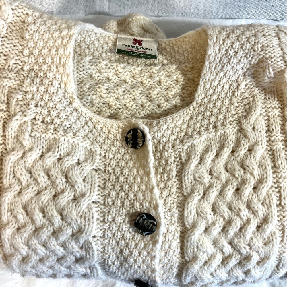 Carriagdonn wool sweater cardigan large Ireland